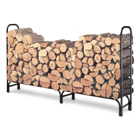 Outdoor > Firewood Racks - Outdoor 8ft Firewood Rack Wood Log Storage Sturdy Tubular Steel