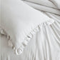 Bedroom > Comforters And Sets - Queen Oversized Grey Ruffled Edge Microfiber Comforter Set