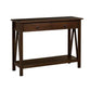 Living Room > Console & Sofa Tables - 2-Drawer Console Sofa Table Living Room Storage Shelf In Tobacco Brown