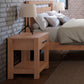 Bedroom > Nightstand And Dressers - Farmhouse Traditional Rustic Pine Wood 1-Drawer Nightstand Bedside Table