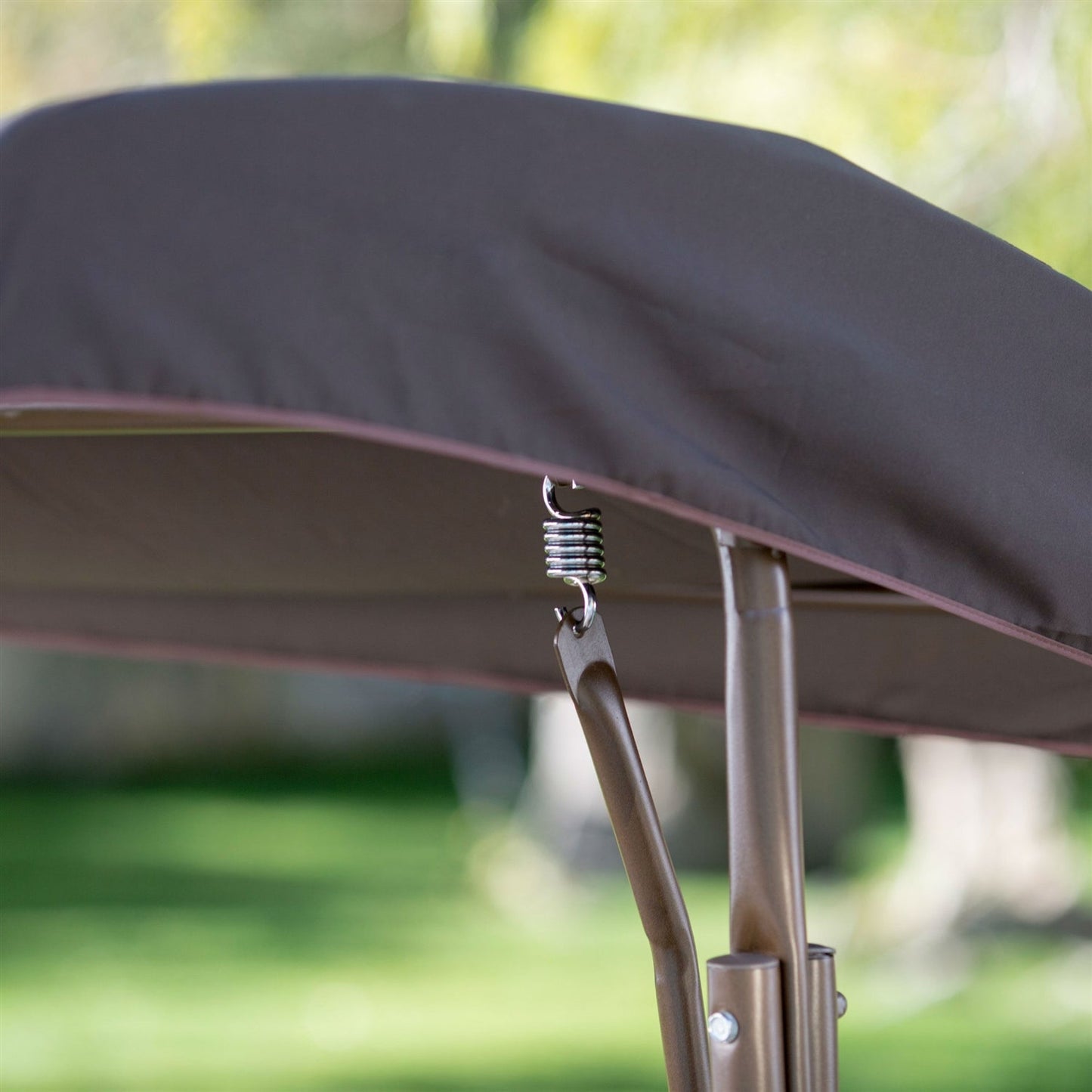 Outdoor > Outdoor Furniture > Porch Swings And Gliders - Outdoor Patio 2-Person Porch Swing With Adjustable Tilt Canopy And Side Table