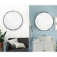 Bathroom > Bathroom Mirrors - 36 Inch Round Bathroom Vanity Wall Mirror Frame Matte Black