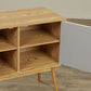 Living Room > Console & Sofa Tables - Mid-Century Modern Console Table Storage Cabinet With Solid Wood Legs
