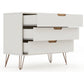 Bedroom > Nightstand And Dressers - Modern Bedroom Scandinavian Style 3-Drawer Dresser In Off-White Natural Finish