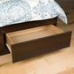 Bedroom > Bed Frames > Platform Beds - King Size Modern Espresso Platform Bed Frame With 6 Storage Drawers