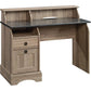 Office > Computer Desks - Rustic Oak Slat Top Computer Desk W/ Filing Cabinet