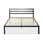 Bedroom > Bed Frames > Platform Beds - Full Metal Platform Bed With Headboard And Wood Slats
