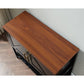 Dining > Sideboards & Buffets - Modern 2 Drawer Wooden Storage Console Table Black/Walnut