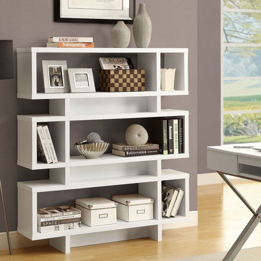 Living Room > Bookcases - White Modern Bookcase Bookshelf For Living Room Office Or Bedroom