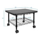 Office > Printer Stands - Multipurpose Black Metal 2-Tier Mobile Under Desk Printer Stand Cart W/ Casters