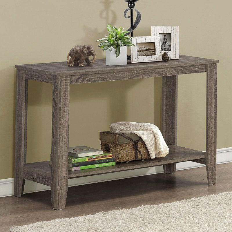 Living Room > Console & Sofa Tables - Sofa Table Console Table In Dark Taupe Wood Finish
