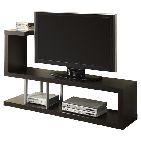 Living Room > TV Stands And Entertainment Centers - Modern Entertainment Center TV Stand In Cappuccino Finish