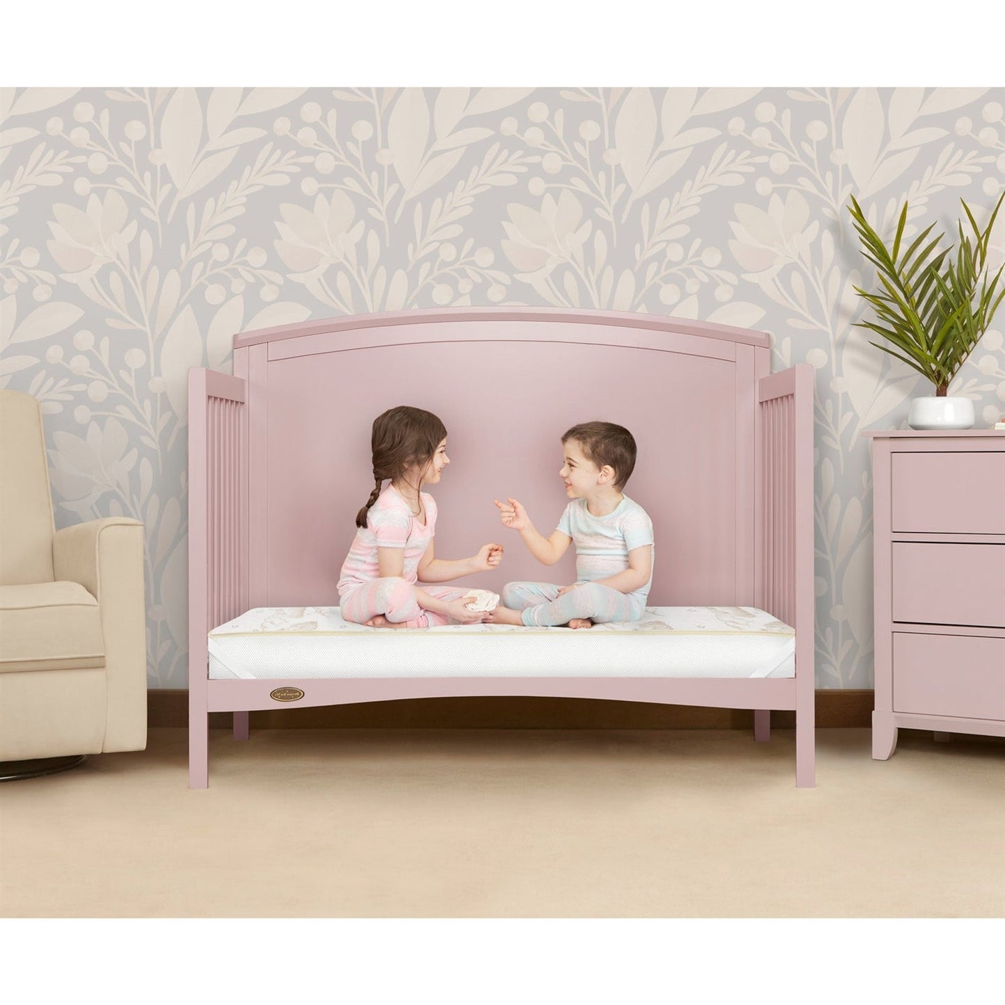 Bedroom > Baby & Kids - 5 Inch Plush Coil Innerspring Waterproof Crib Mattress Made In USA