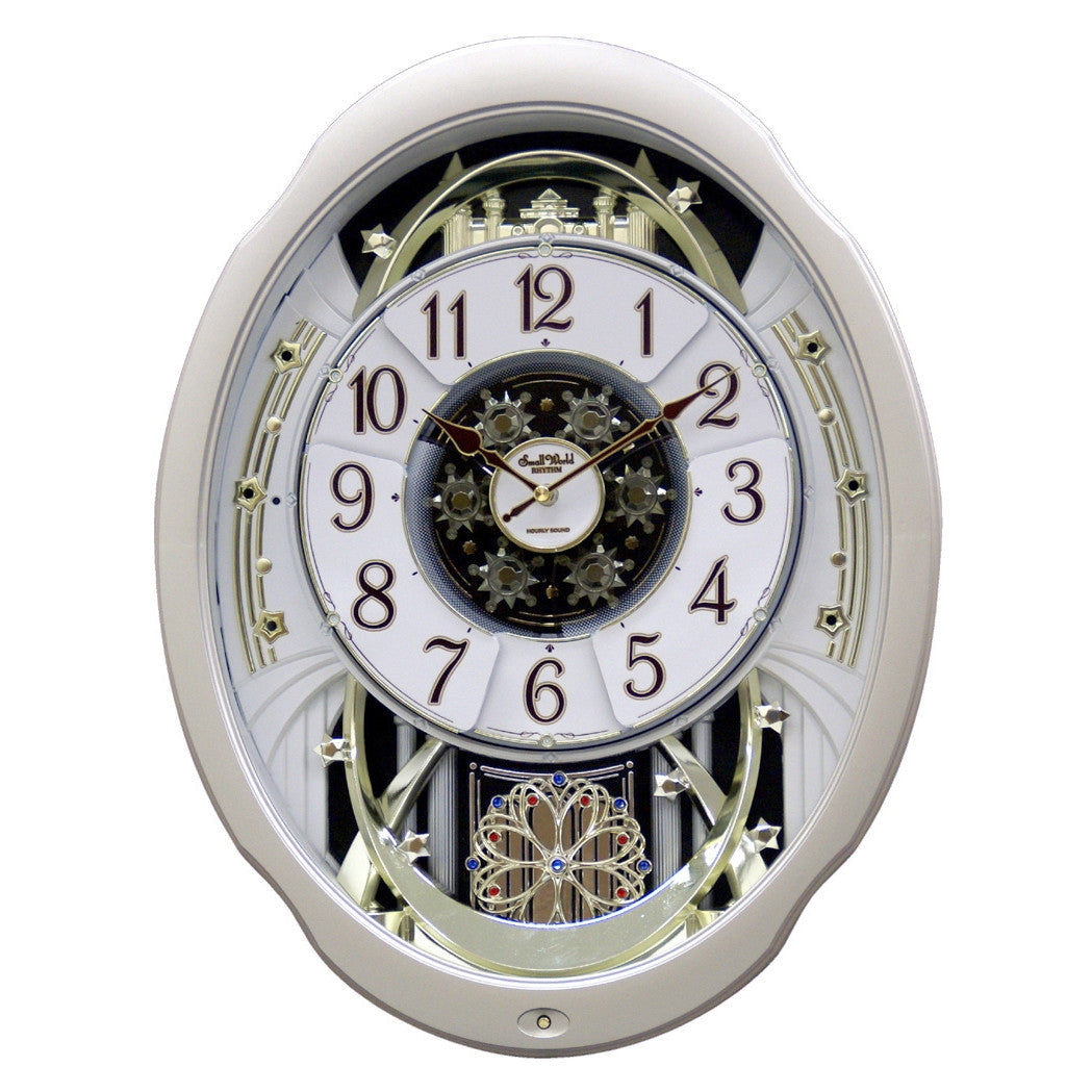 Accents > Clocks - Moving Face Pendulum Wall Clock - Plays Melodies Every Hour