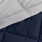Bedroom > Comforters And Sets - Twin/Twin XL 2-Piece Microfiber Reversible Comforter Set In Navy Blue/Grey