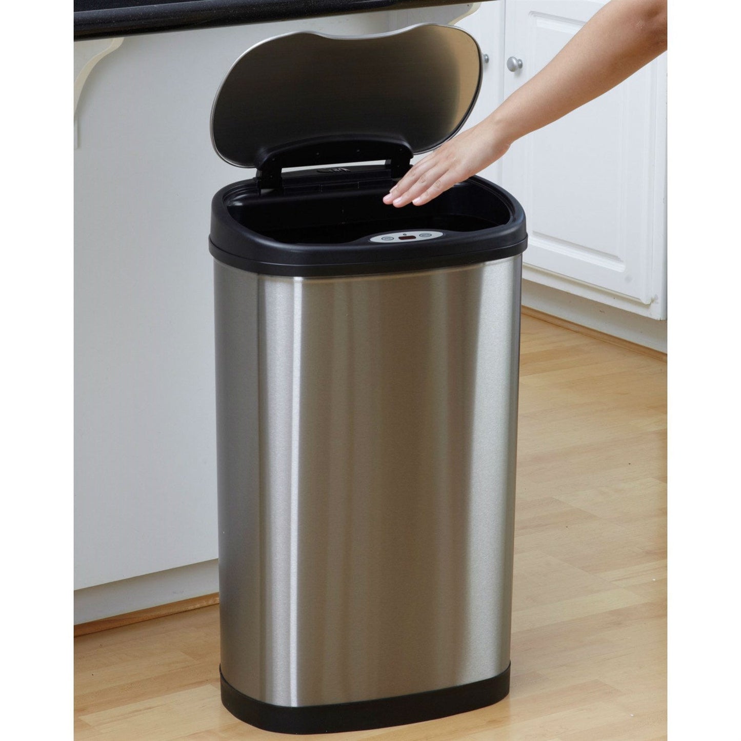 Kitchen > Trash Cans & Recycle Bins - Stainless Steel 13 Gallon Touchless Kitchen Trash Can
