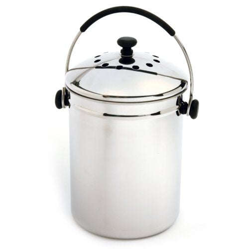 Outdoor > Gardening > Compost Bins - Stainless Steel Kitchen Compost Keeper Bin With Charcoal Filter