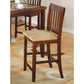 Dining > Dining Sets - Casual 5-Piece Dining Set With Microfiber Padded Counter Height Stools