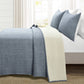 Bedroom > Quilts & Blankets - King Size 3-Piece Reversible Woven Cotton Quilt Set In Navy Cream