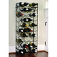 Kitchen > Wine Racks And Coolers - Black Metal 40-Bottle Wine Rack With Wall Anchors