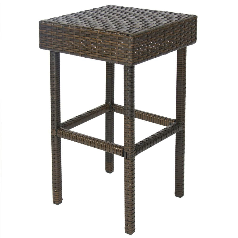 Outdoor > Outdoor Furniture > Patio Furniture Sets - Outdoor 3-Piece PE Wicker Bar Set With Table And Stools