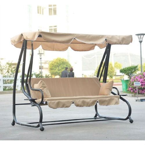 Outdoor > Outdoor Furniture > Porch Swings And Gliders - Outdoor Canopy Swing Patio Porch Shade Deck Bed In Sand