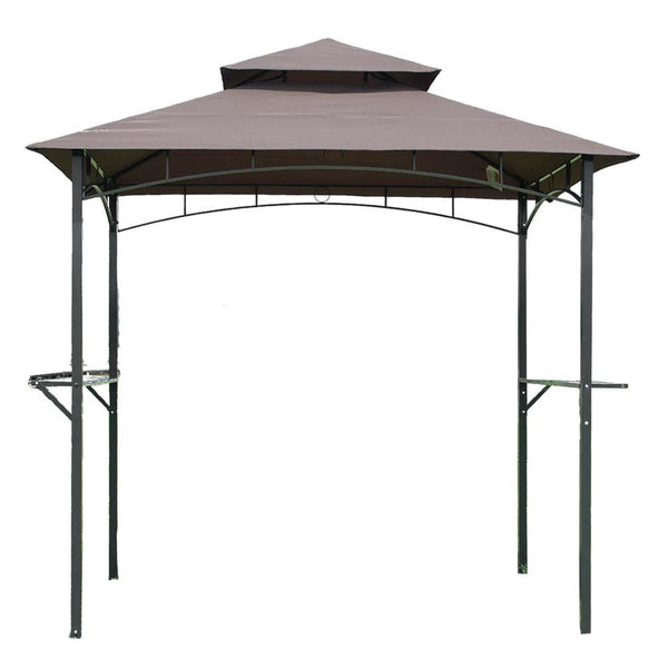 Outdoor > Gazebos & Canopies - 8-Ft X 5-Ft Steel Frame Outdoor Grill Gazebo With Vent Top Canopy