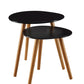 Living Room > Coffee Tables - Set Of 2 - Modern Mid-Century Style Nesting Tables End Table In Black