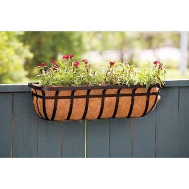 Outdoor > Gardening > Planters - 30-inch Window/Deck Planter With Coco Liner In Black