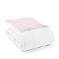 Bedroom > Comforters And Sets - Full/Queen 3-Piece Microfiber Reversible Comforter Set In Blush Pink And White