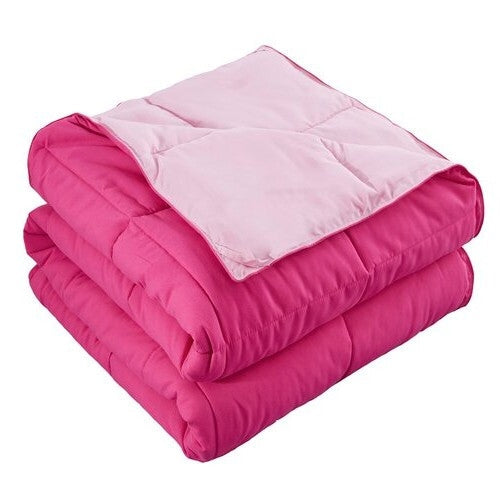 Bedroom > Comforters And Sets - King/Cal King Traditional Microfiber Reversible 3 Piece Comforter Set In Pink