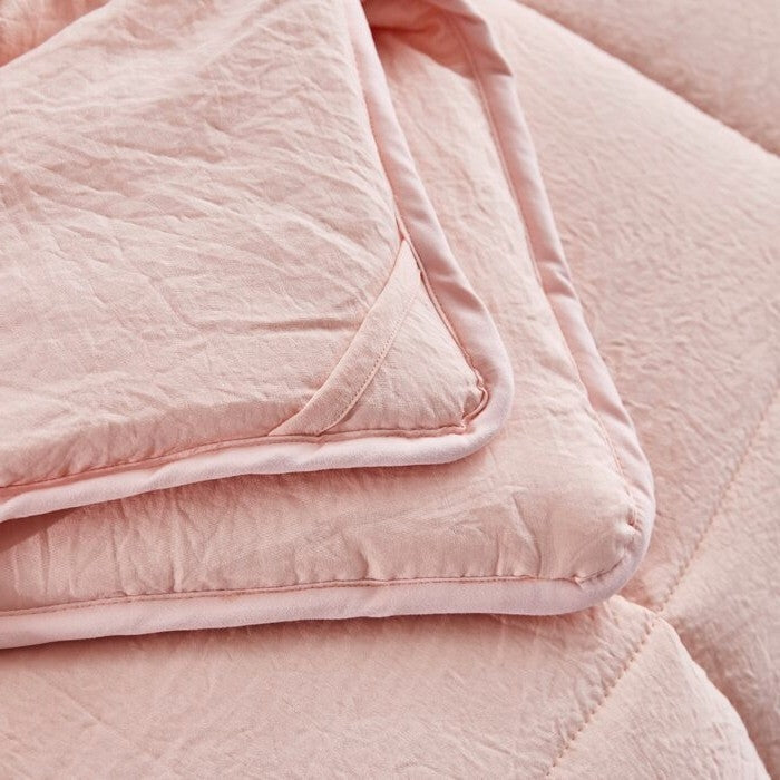 Bedroom > Comforters And Sets - Queen Size Pink 3 Piece Microfiber Reversible Comforter Set