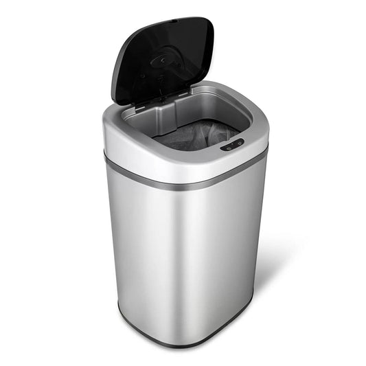 Kitchen > Trash Cans & Recycle Bins - Stainless Steel 21-Gallon Kitchen Trash Can With Motion Sensor Lid