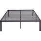 Bedroom > Bed Frames > Platform Beds - Queen Size Modern 16-inch Heavy Steel Metal Platform Bed Frame