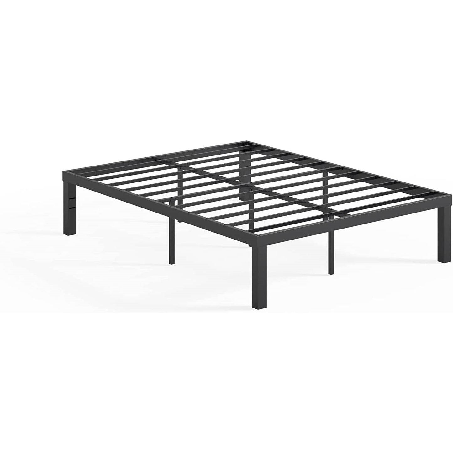 Bedroom > Bed Frames > Platform Beds - Queen Size Modern 16-inch Heavy Steel Metal Platform Bed Frame