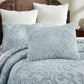 Bedroom > Quilts & Blankets - Queen Size 100-Percent Cotton Chenille 3-Piece Coverlet Bedspread Set In Blue