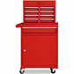 Accents > Storage Cabinets - Red Heavy Duty Steel Lockable Rolling Tool Chest Mobile Garage Storage Cart