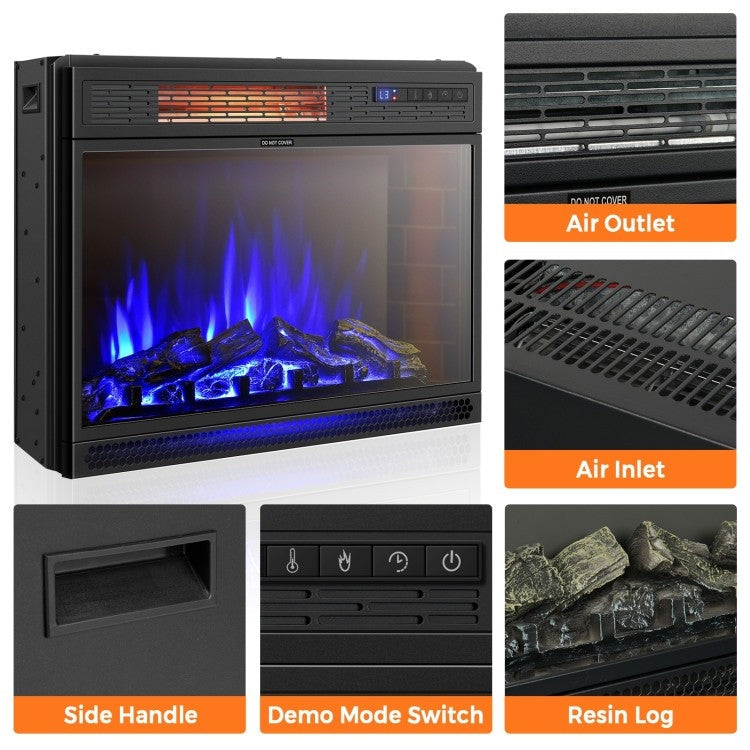 Accents > Electric Fireplaces - 25 Inch 3 Flame Colors Recessed Electric Heater