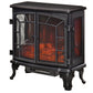 Accents > Electric Fireplaces - Black Remote Controlled Electric Fireplace Heater Realistic LED Flames And Logs