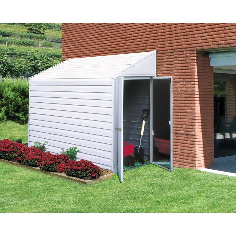 Outdoor > Storage Sheds - Outdoor Steel 7 X 4-ft Storage Shed With Sloped Roof