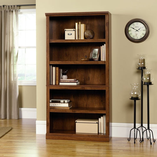 Living Room > Bookcases - 5-Shelf Bookcase In Oiled Oak Finish