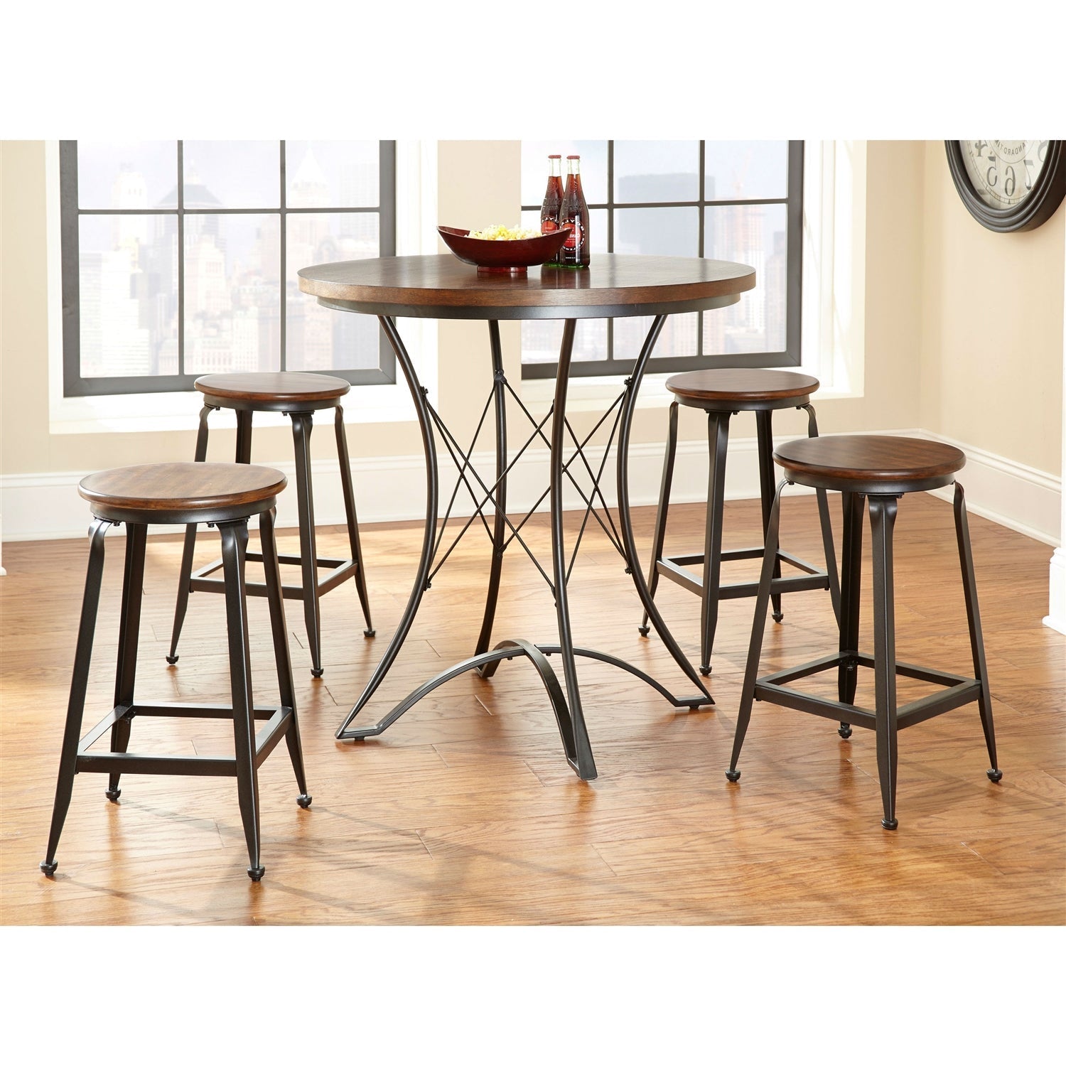Dining > Dining Tables - Round 36-inch Counter Height Kitchen Dining Table