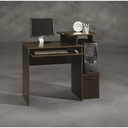 Office > Computer Desks - 40-inch Wide Dark Wood Computer Desk