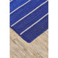 Accents > Rugs - 8' X 11' Striped Hand-Tufted Wool/Cotton Blue Area Rug