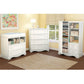 Bedroom > Kids Bedroom - White Wood Baby Diaper Changing Table With 2 Drawers