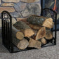 Outdoor > Firewood Racks - Black Metal Indoor Outdoor 2-Ft Firewood Holder Log Rack