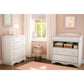 Bedroom > Nightstand And Dressers - White 4 Drawer Bedroom Chest With Wooden Knobs
