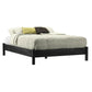 Bedroom > Bed Frames > Platform Beds - Full Size Contemporary Platform Bed In Grey Black Wood Finish