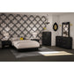 Bedroom > Nightstand And Dressers - Modern 5-Drawer Bedroom Chest In Black Wood Finish