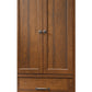 Bedroom > Wardrobe & Armoire - Bedroom Wardrobe Cabinet Storage Armoire In Medium Brown Cherry Wood Finish
